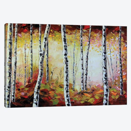 Allure Birch Tree Forest Canvas Print #LEL506} by Lisa Elley Canvas Art