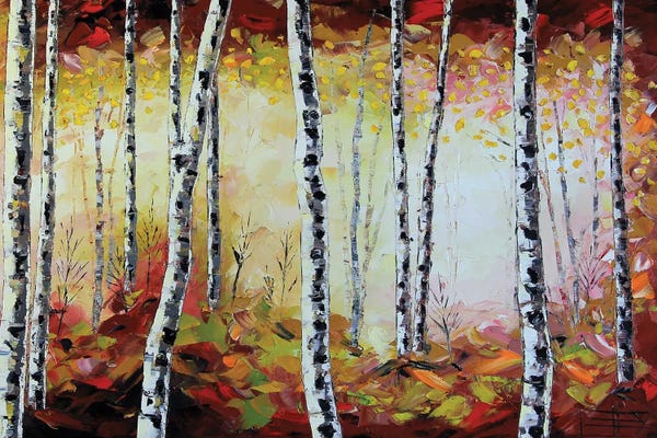 Birch Trees: Allure Birch Tree Forest by Lisa Elley