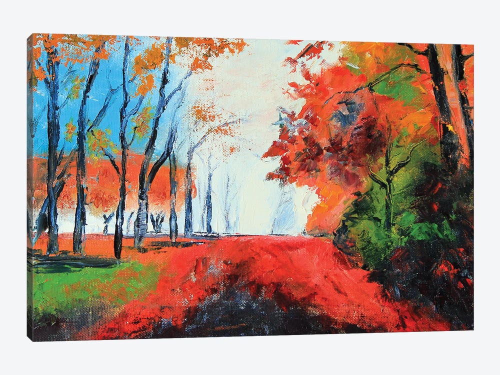 Amazing Fall Autumn Forest by Lisa Elley 1-piece Canvas Wall Art