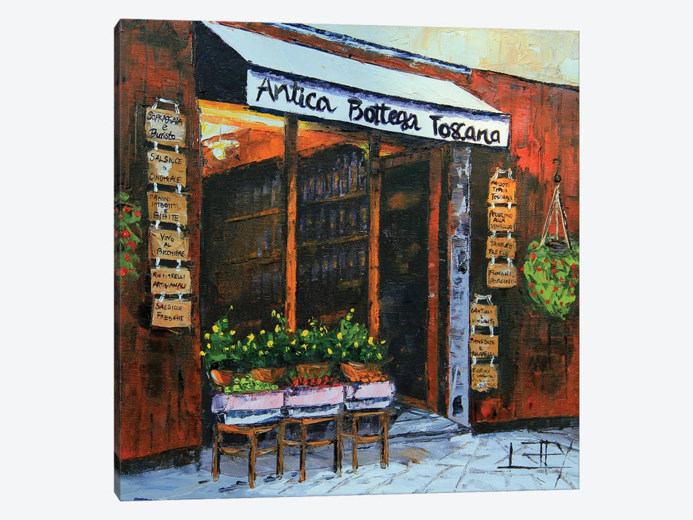 Antica Bottega Cafe by Lisa Elley 1-piece Canvas Artwork