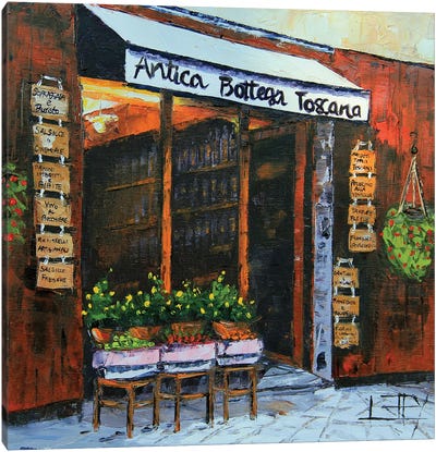 Antica Bottega Cafe Canvas Art Print - Lisa Elley