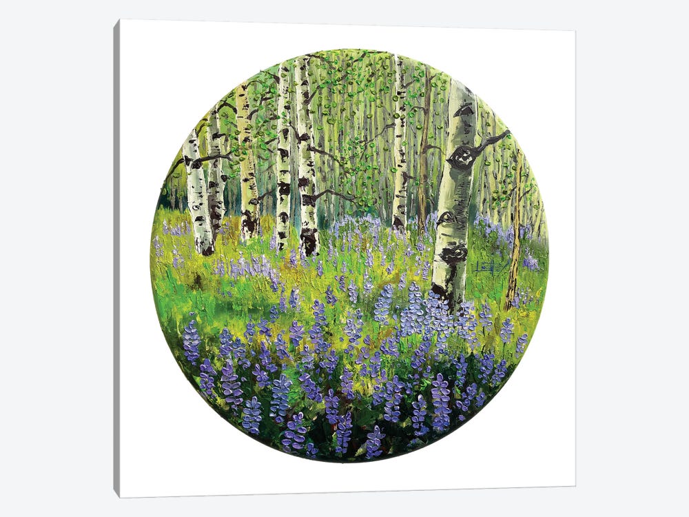 Spring Lupine And Aspens At Lake Tahoe by Lisa Elley 1-piece Art Print