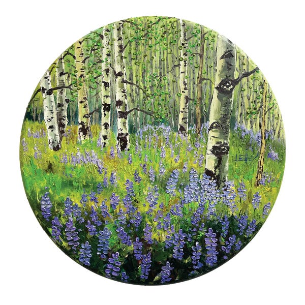 Lupines: Spring Lupine And Aspens At Lake Tahoe by Lisa Elley