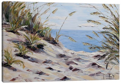 Beachside In California Canvas Art Print - Contemporary Coastal