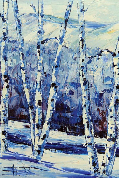 Birch Trees: Winter Snowy Birch Trees by Lisa Elley