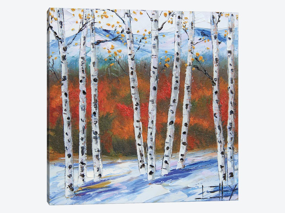 Birches In The Fall by Lisa Elley 1-piece Canvas Artwork