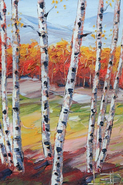 Birch Trees: Vibrant Birch Forest by Lisa Elley