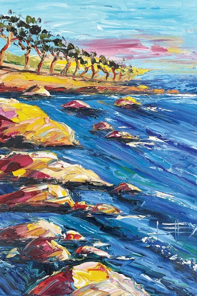 Coastal Cypress Dusk by Lisa Elley art print