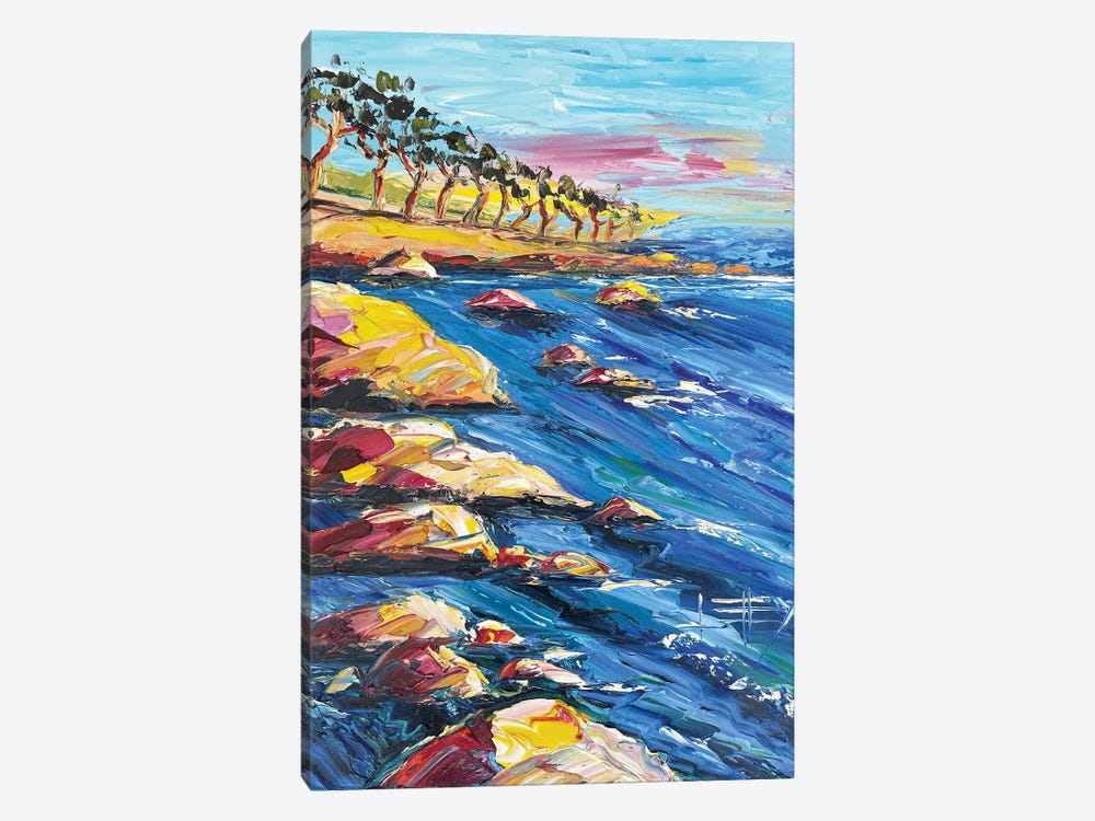 Coastal Cypress Dusk by Lisa Elley 1-piece Canvas Artwork