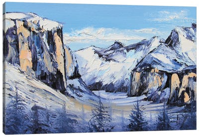 Yosemite Winter Canvas Art Print - Yosemite National Park Art