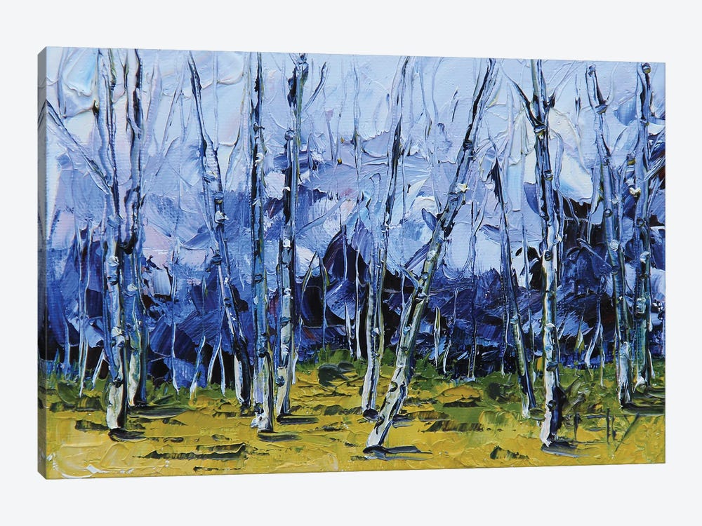 Blue Birch by Lisa Elley 1-piece Canvas Art Print
