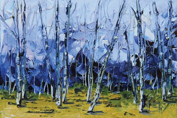 Birch Trees: Blue Birch by Lisa Elley