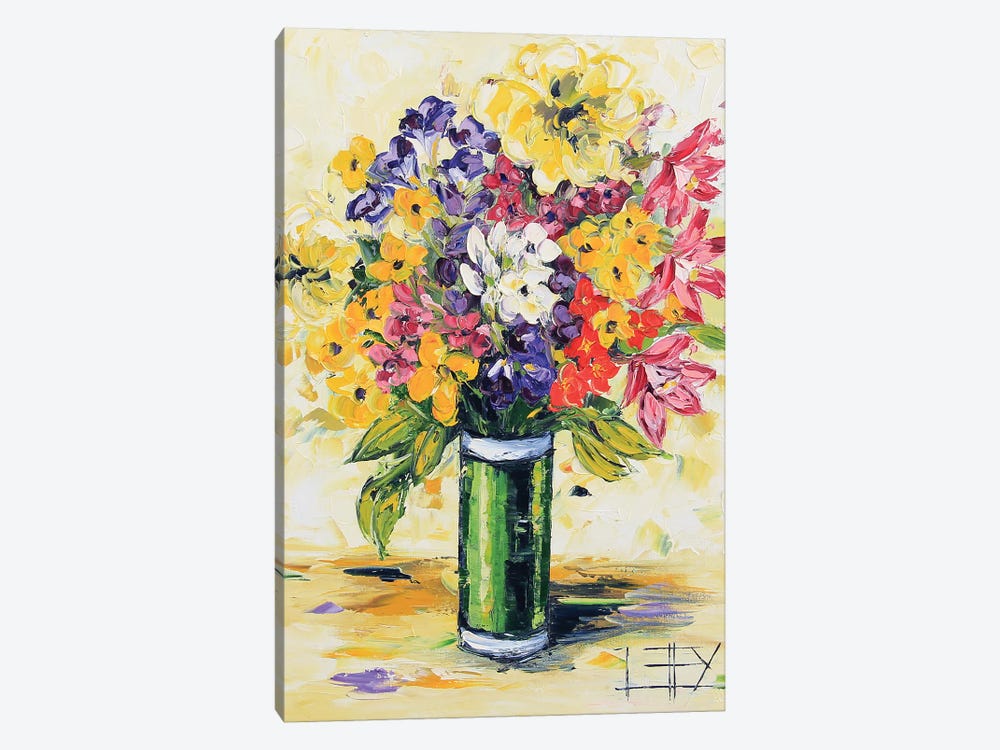 Still Life Floral Bouquet by Lisa Elley 1-piece Canvas Print