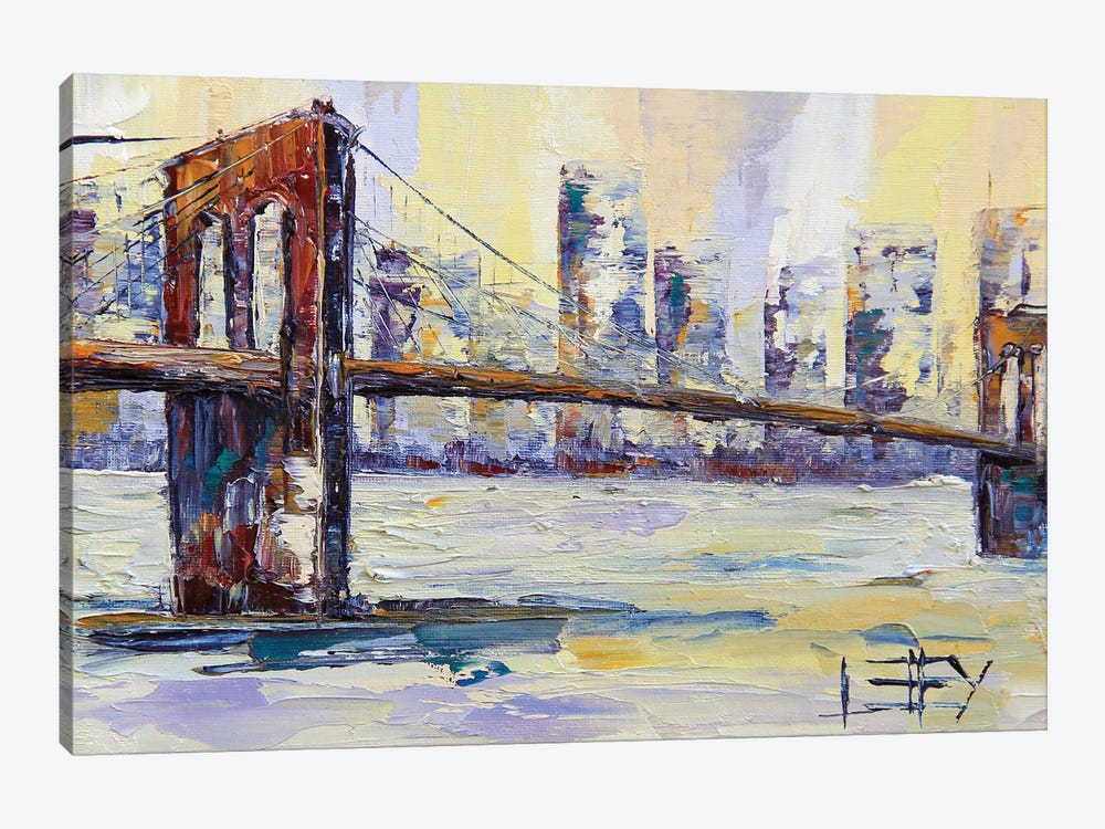 Brooklyn Bridge In New York City by Lisa Elley 1-piece Canvas Art Print