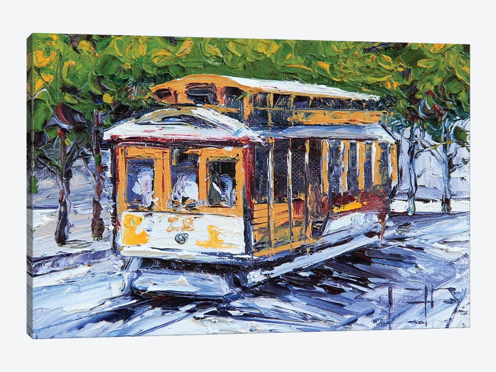 San Francisco City Cable Car by Lisa Elley 1-piece Canvas Print