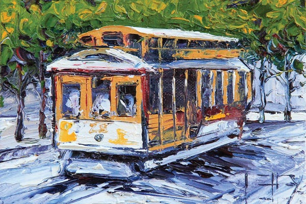 Lisa Elley: San Francisco City Cable Car by Lisa Elley