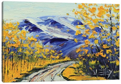 Eastern Sierra Nevada Mountains In The Fall Canvas Art Print - Palette Knife Prints