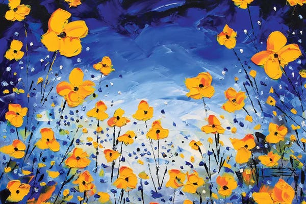 Gardens & Floral Landscapes: Evening Poppies by Lisa Elley
