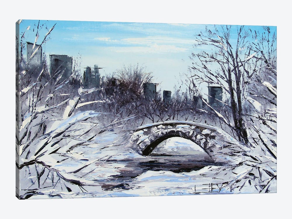 New York Central Park In Winter by Lisa Elley 1-piece Canvas Artwork