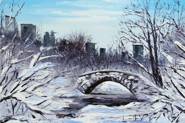 Lisa Elley: New York Central Park In Winter by Lisa Elley