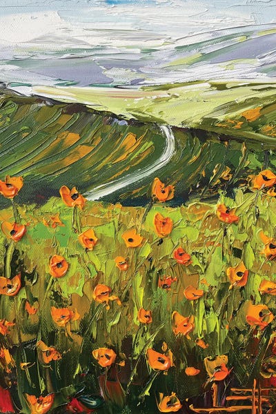 Lisa Elley: Poppies And Vines In Wine Country by Lisa Elley