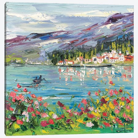 A Day At Lake Como Canvas Print #LEL558} by Lisa Elley Canvas Art