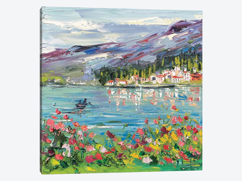 A Day At Lake Como by Lisa Elley 1-piece Canvas Artwork