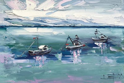 Capitola Fishing Boats by Lisa Elley art print