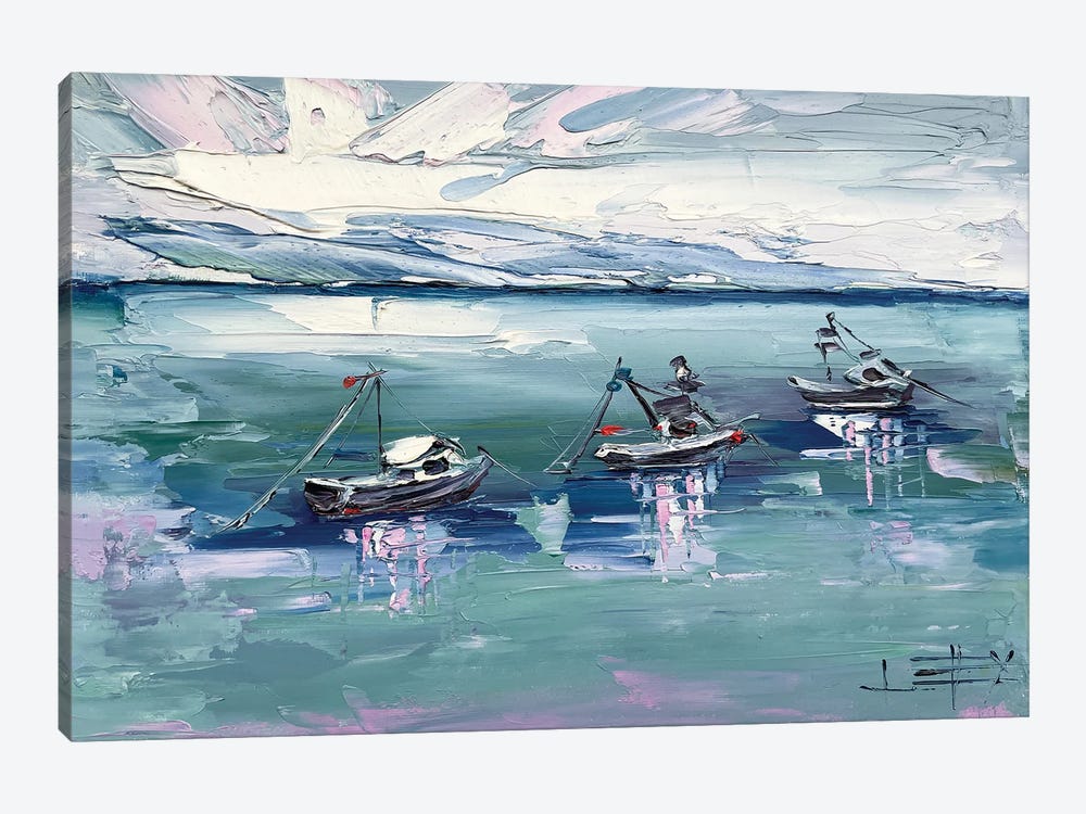 Capitola Fishing Boats by Lisa Elley 1-piece Art Print