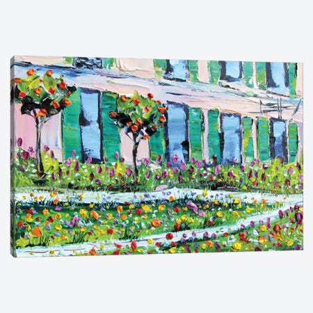 Monet's House And Garden In Giverny Canvas Print #LEL584} by Lisa Elley Canvas Artwork
