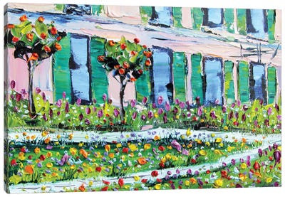 Monet's House And Garden In Giverny Canvas Art Print - Normandy