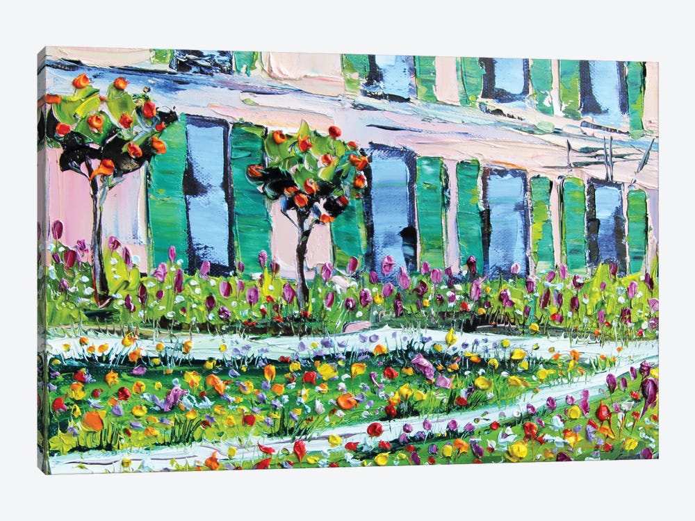 Monet's House And Garden In Giverny by Lisa Elley 1-piece Canvas Art Print