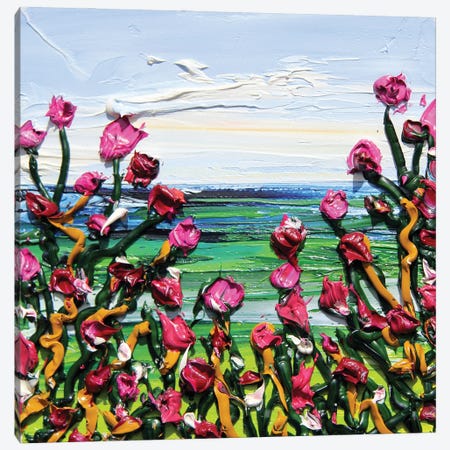 Coastal Flowers In Monterey Canvas Print #LEL586} by Lisa Elley Canvas Wall Art