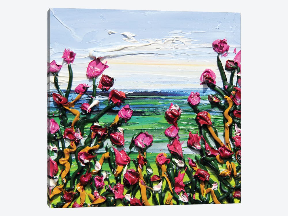 Coastal Flowers In Monterey by Lisa Elley 1-piece Canvas Print