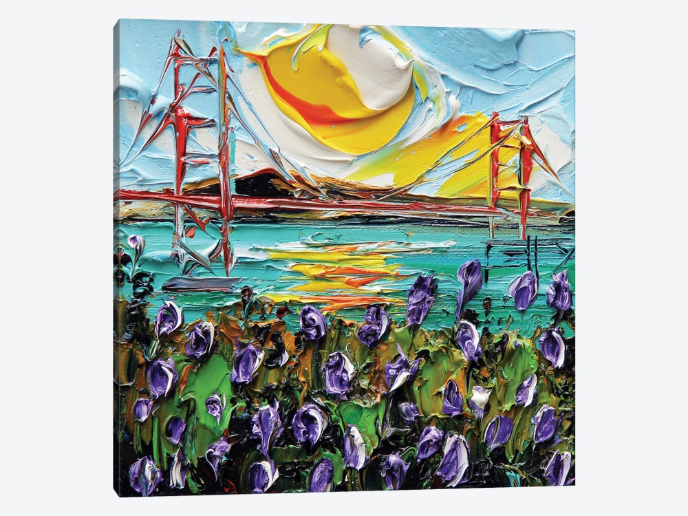 Golden Gate Sunset by Lisa Elley 1-piece Canvas Wall Art