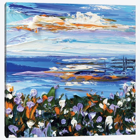 Monterey Coastal Wildflowers Canvas Print #LEL593} by Lisa Elley Canvas Wall Art