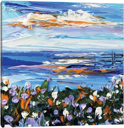 Monterey Coastal Wildflowers Canvas Art Print - Lisa Elley