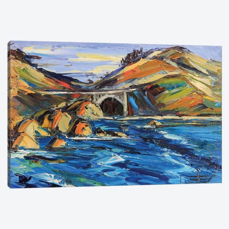 Bixby Bridge In Big Sur Canvas Print #LEL596} by Lisa Elley Art Print