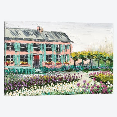 Monet's Garden Canvas Print #LEL601} by Lisa Elley Canvas Wall Art