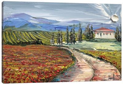 Fields Of Summer Canvas Art Print - Cypress Tree Art