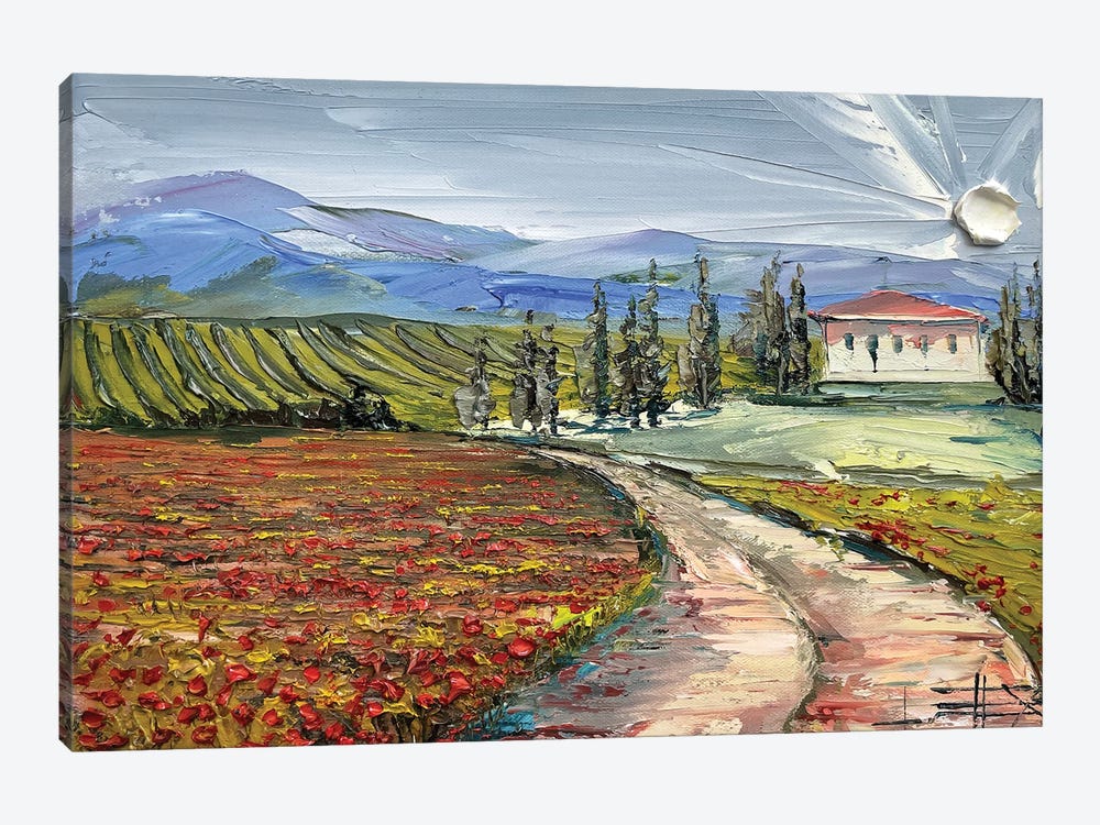 Fields Of Summer by Lisa Elley 1-piece Canvas Art Print