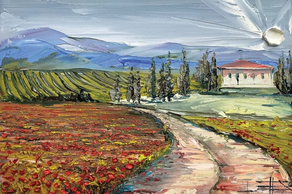Cypress Trees: Fields Of Summer by Lisa Elley