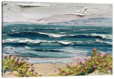Coastal Spring Canvas Art Print - Palette Knife Prints