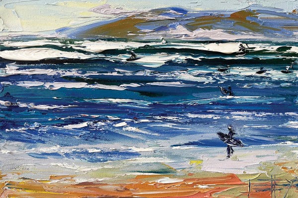 Lisa Elley: Surfers At Ocean Beach San Francisco by Lisa Elley