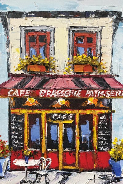 Cafes: Brasserie In Montmartre Paris by Lisa Elley