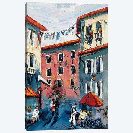 Al Fresco In Italy Canvas Print #LEL610} by Lisa Elley Art Print