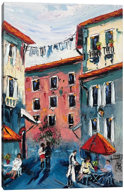 Al Fresco In Italy Canvas Art Print - Lisa Elley