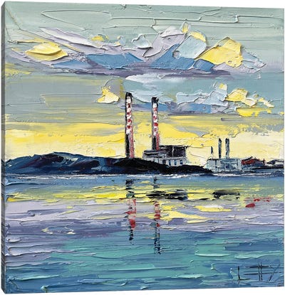 Moss Landing, Santa Cruz In The Monterey Bay Canvas Art Print - Lighthouse Art