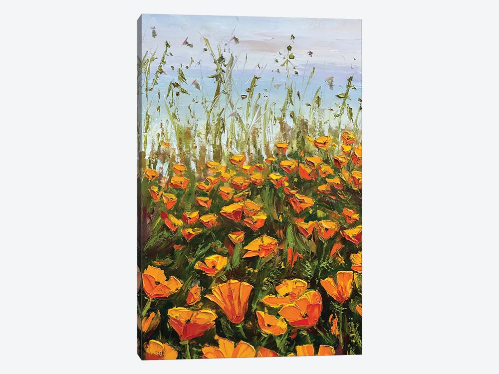 Poetic Poppies I by Lisa Elley 1-piece Canvas Art