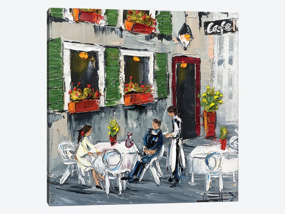 Summer At The Cafe by Lisa Elley 1-piece Canvas Wall Art